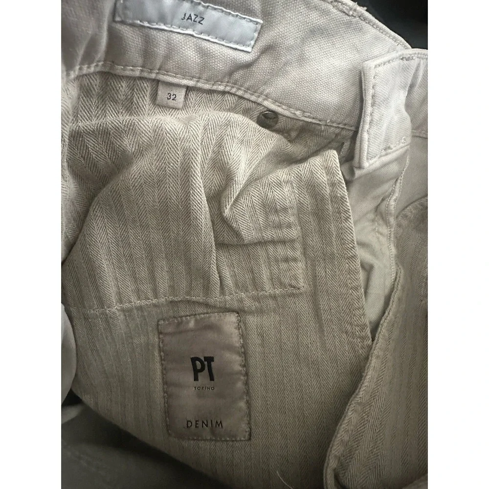 PT Torino Jazz Men's Denim RLZ Cotton Blend Beige Pants - Size 32x27